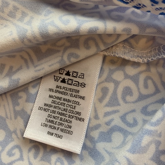 NWT Sigrid Olsen Golf Polo Womens Large Blue Tennis Collar Top Quick Dry FPS 50 - Picture 9 of 10